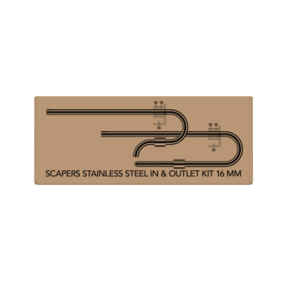 SuperFish Scapers Stainless In & Outlet Kit 16mm 3